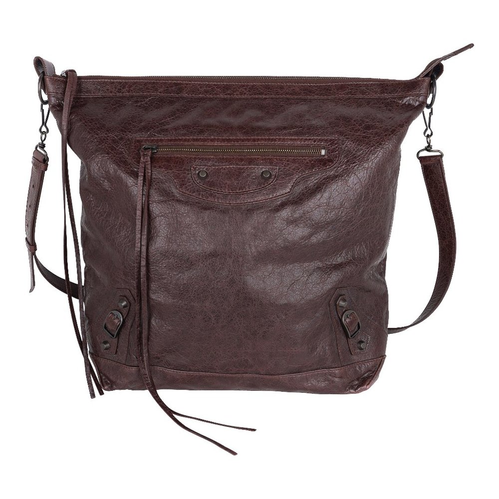Balenciaga Bag Iconic Flat Messenger / Cross Body Arena Leather